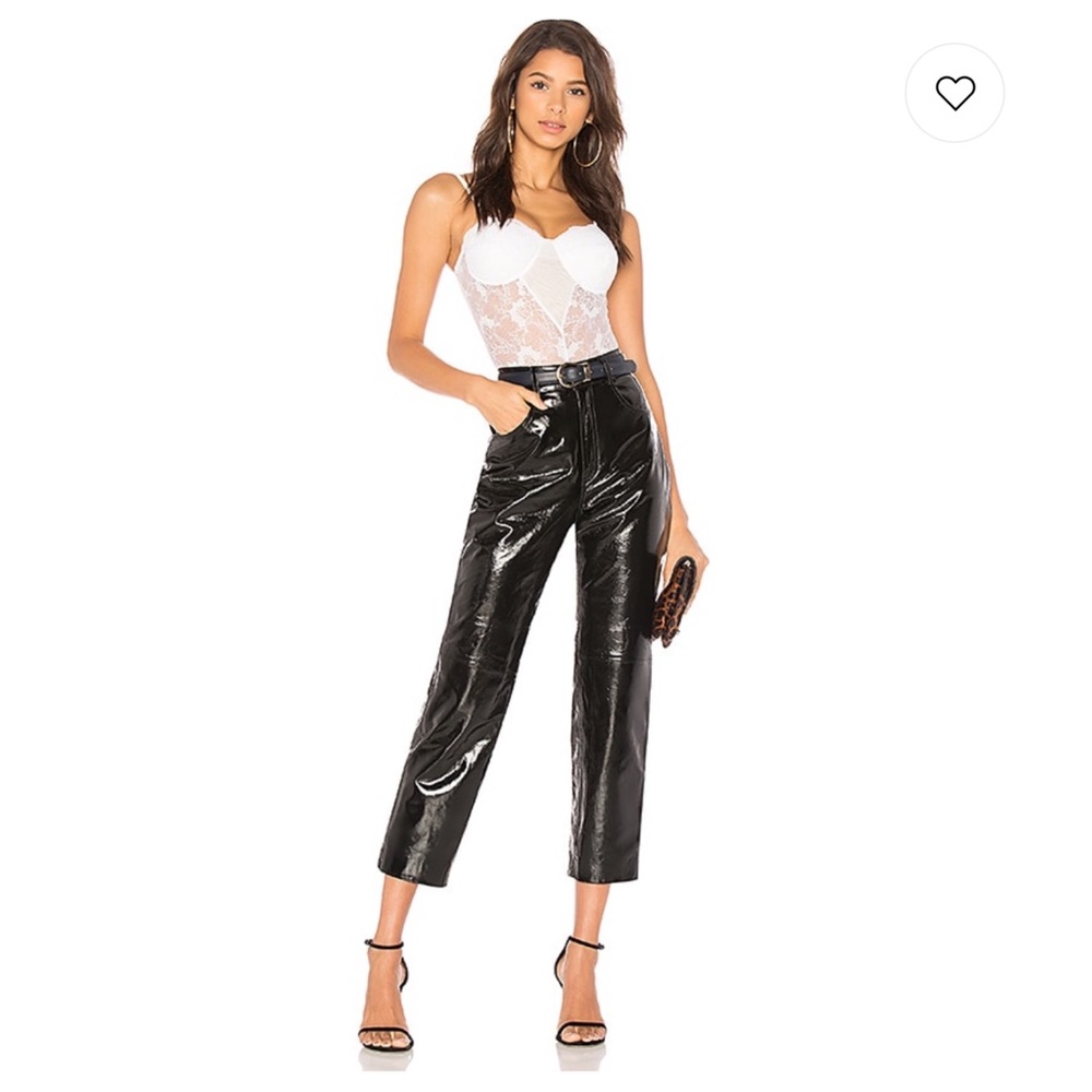 LPA 417 Pants Leather Black High Rise Size Small NWOT - Picture 2 of 10